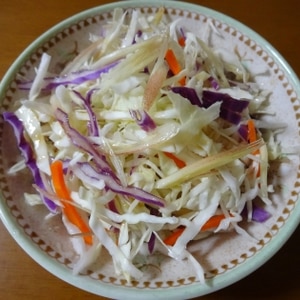 千切り野菜とミョウガのサラダ☆柚子こしょうドレ